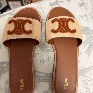 Premium Raffia Luxury Beige and Brown Women's Sandals